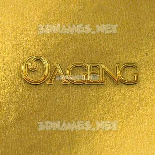 oageng in All Gold style - 3D name wallpaper oageng in All Gold style - 3D name wallpaper