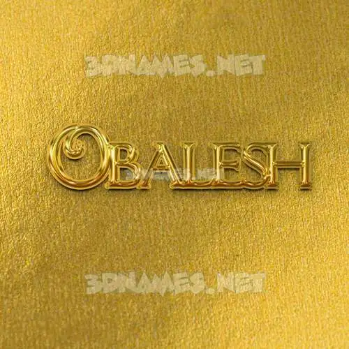 obalesh in All Gold style - 3D name wallpaper obalesh in All Gold style - 3D name wallpaper