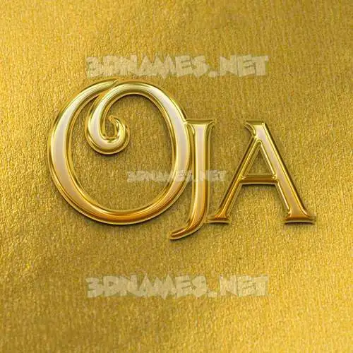 oja in All Gold style - 3D name wallpaper oja in All Gold style - 3D name wallpaper