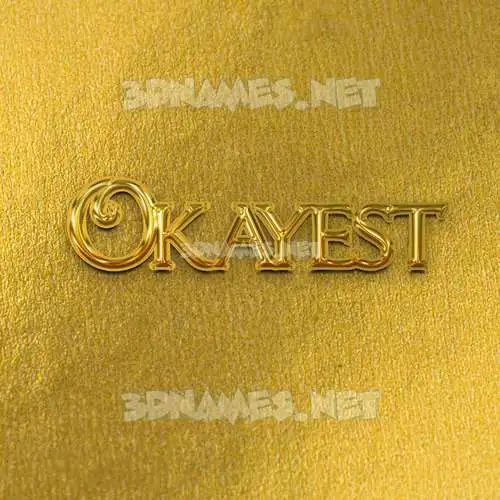 okayest in All Gold style - 3D name wallpaper okayest in All Gold style - 3D name wallpaper
