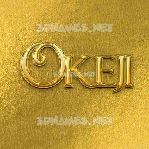 okeji in All Gold style - 3D name wallpaper okeji in All Gold style - 3D name wallpaper