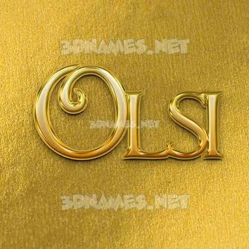 olsi in All Gold style - 3D name wallpaper