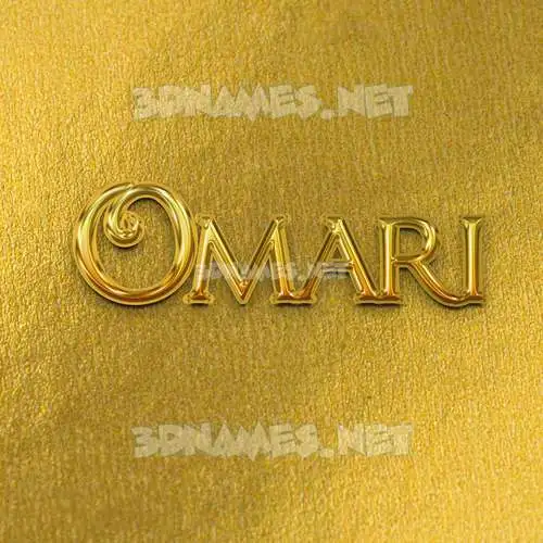omari in All Gold style - 3D name wallpaper