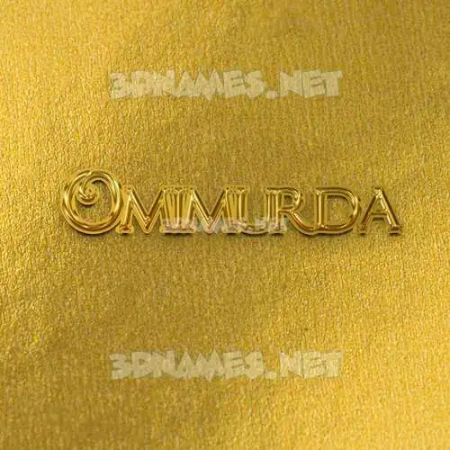 omimurda in All Gold style - 3D name wallpaper omimurda in All Gold style - 3D name wallpaper