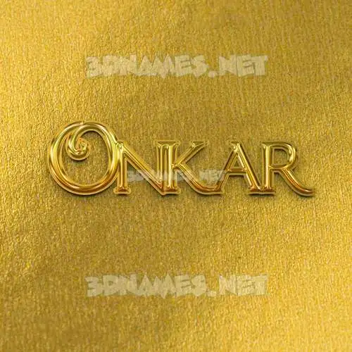 onkar in All Gold style - 3D name wallpaper onkar in All Gold style - 3D name wallpaper