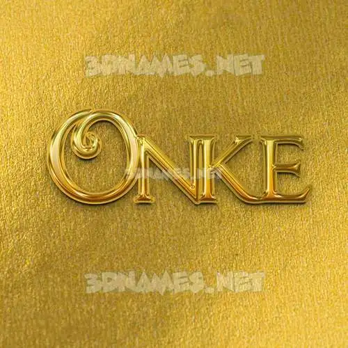 onke in All Gold style - 3D name wallpaper onke in All Gold style - 3D name wallpaper