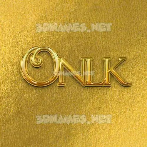 onlk in All Gold style - 3D name wallpaper onlk in All Gold style - 3D name wallpaper