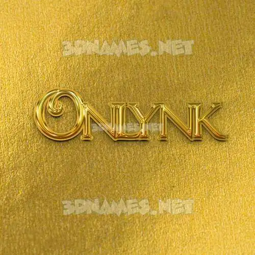 onlynk in All Gold style - 3D name wallpaper