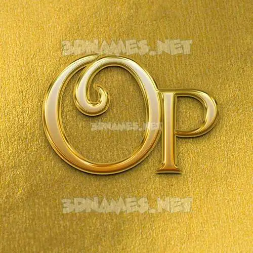 op in All Gold style - 3D name wallpaper op in All Gold style - 3D name wallpaper