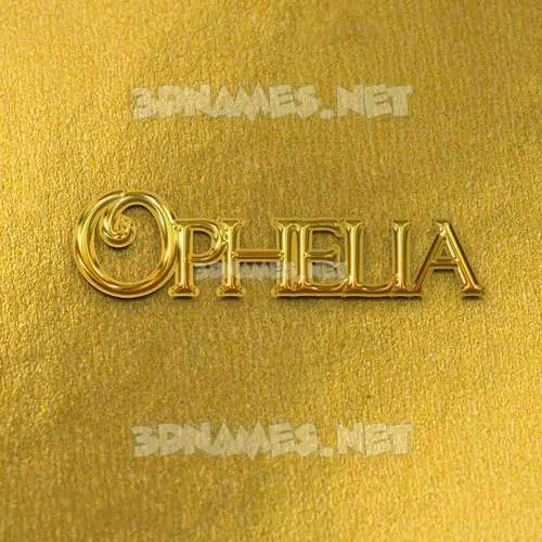 ophelia in All Gold style - 3D name wallpaper ophelia in All Gold style - 3D name wallpaper