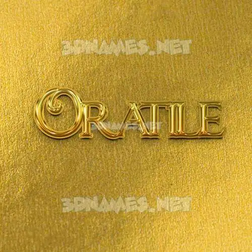 oratile in All Gold style - 3D name wallpaper