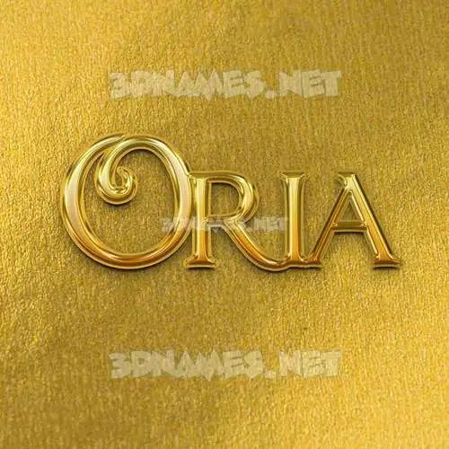 oria in All Gold style - 3D name wallpaper oria in All Gold style - 3D name wallpaper