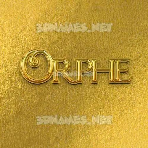 orphe in All Gold style - 3D name wallpaper orphe in All Gold style - 3D name wallpaper