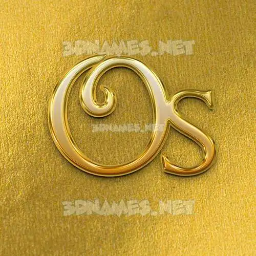 os in All Gold style - 3D name wallpaper