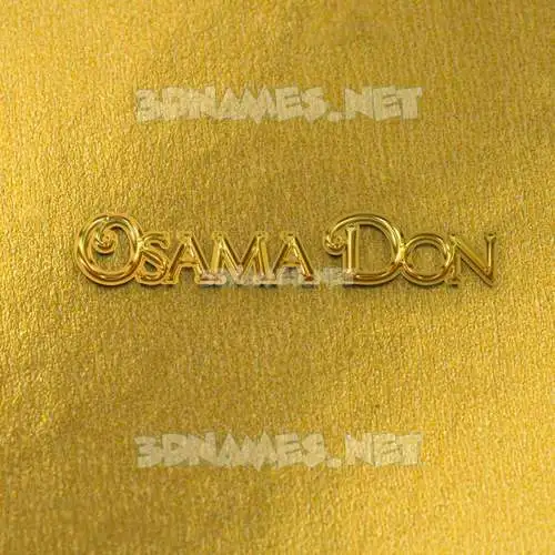 osama don in All Gold style - 3D name wallpaper