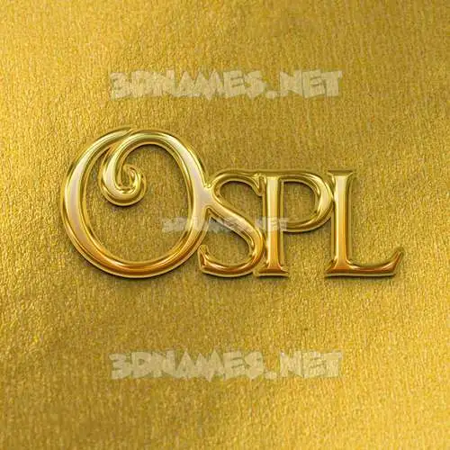 ospl in All Gold style - 3D name wallpaper ospl in All Gold style - 3D name wallpaper