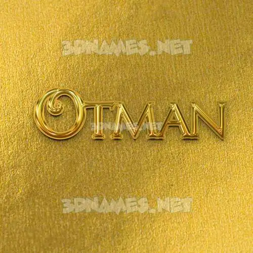 otman in All Gold style - 3D name wallpaper