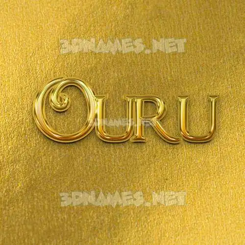 ouru in All Gold style - 3D name wallpaper ouru in All Gold style - 3D name wallpaper