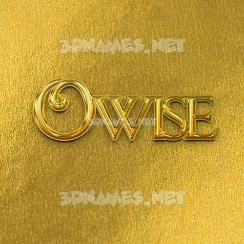 owise in All Gold style - 3D name wallpaper owise in All Gold style - 3D name wallpaper
