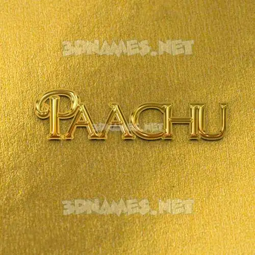 paachu in All Gold style - 3D name wallpaper paachu in All Gold style - 3D name wallpaper