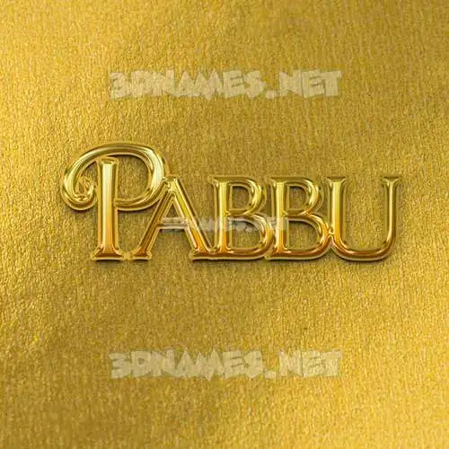 pabbu in All Gold style - 3D name wallpaper pabbu in All Gold style - 3D name wallpaper