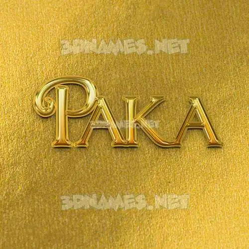paka in All Gold style - 3D name wallpaper paka in All Gold style - 3D name wallpaper