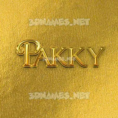 pakky in All Gold style - 3D name wallpaper pakky in All Gold style - 3D name wallpaper
