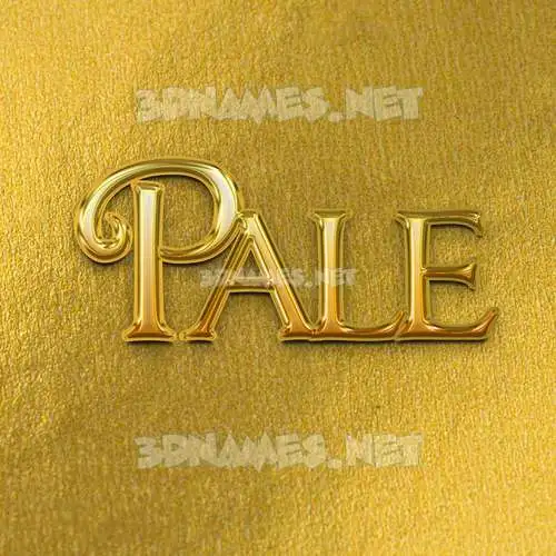 pale in All Gold style - 3D name wallpaper