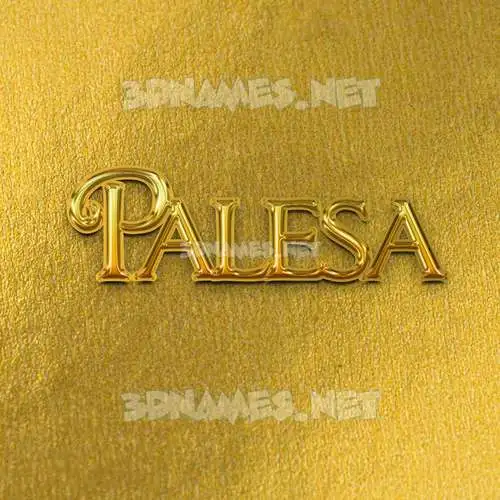 palesa in All Gold style - 3D name wallpaper