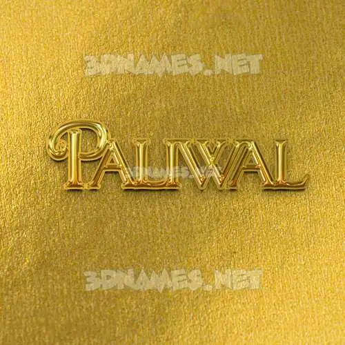 paliwal in All Gold style - 3D name wallpaper