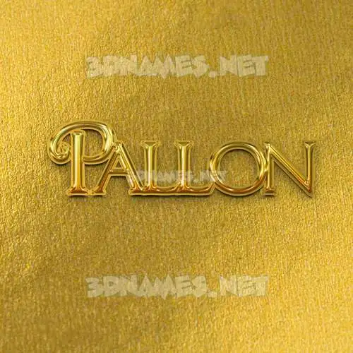 pallon in All Gold style - 3D name wallpaper pallon in All Gold style - 3D name wallpaper