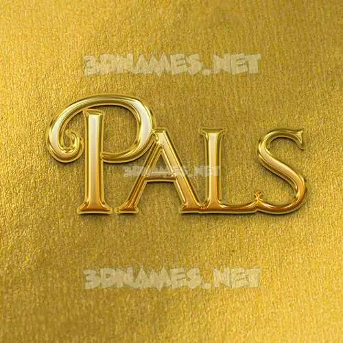 pals in All Gold style - 3D name wallpaper pals in All Gold style - 3D name wallpaper