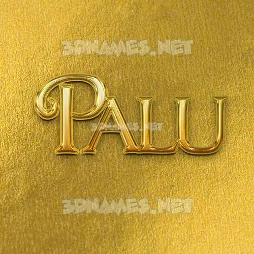 palu in All Gold style - 3D name wallpaper palu in All Gold style - 3D name wallpaper