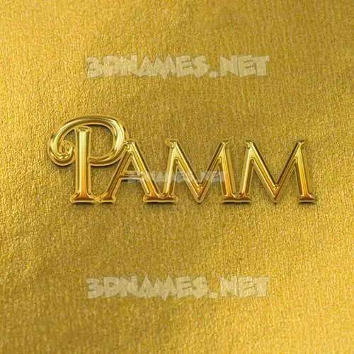 pamm in All Gold style - 3D name wallpaper