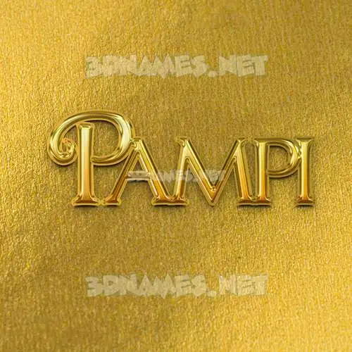 pampi in All Gold style - 3D name wallpaper pampi in All Gold style - 3D name wallpaper