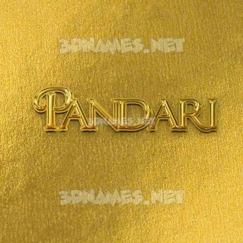 pandari in All Gold style - 3D name wallpaper pandari in All Gold style - 3D name wallpaper