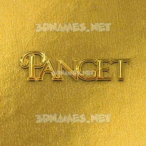panget in All Gold style - 3D name wallpaper
