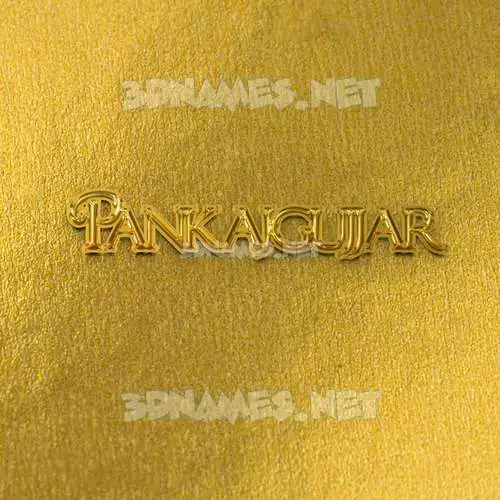 pankajgujjar in All Gold style - 3D name wallpaper
