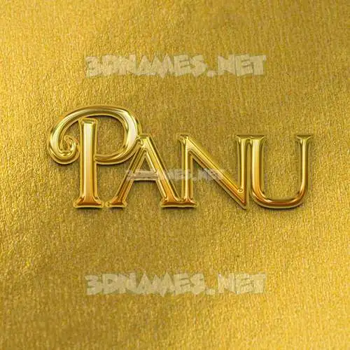 panu in All Gold style - 3D name wallpaper panu in All Gold style - 3D name wallpaper