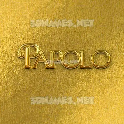 papolo in All Gold style - 3D name wallpaper papolo in All Gold style - 3D name wallpaper