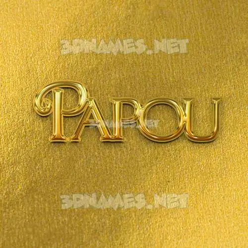 papou in All Gold style - 3D name wallpaper papou in All Gold style - 3D name wallpaper