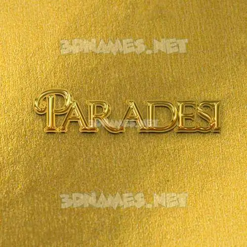paradesi in All Gold style - 3D name wallpaper paradesi in All Gold style - 3D name wallpaper