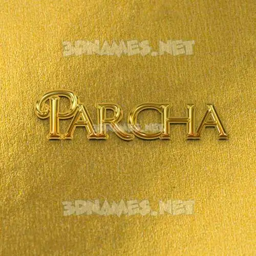 parcha in All Gold style - 3D name wallpaper parcha in All Gold style - 3D name wallpaper