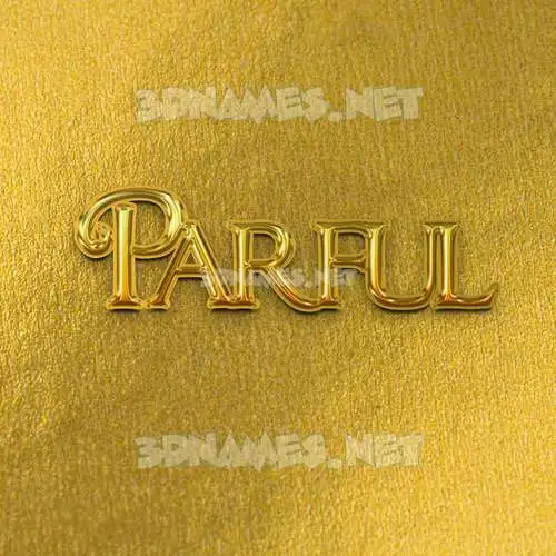 parful in All Gold style - 3D name wallpaper