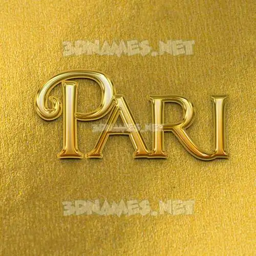 pari in All Gold style - 3D name wallpaper pari in All Gold style - 3D name wallpaper