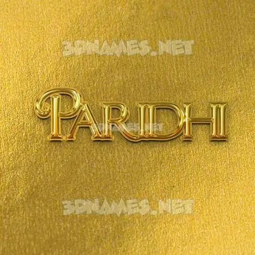 paridhi in All Gold style - 3D name wallpaper