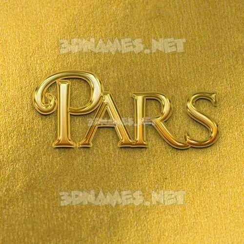 pars in All Gold style - 3D name wallpaper
