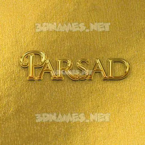 parsad in All Gold style - 3D name wallpaper parsad in All Gold style - 3D name wallpaper