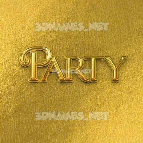 party in All Gold style - 3D name wallpaper party in All Gold style - 3D name wallpaper
