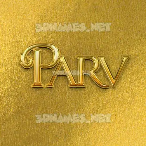 parv in All Gold style - 3D name wallpaper parv in All Gold style - 3D name wallpaper